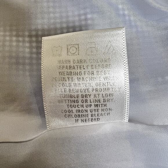 Napa Studio Button Jacket Size 12 Blue Check Embroidered Accents Lined 90s Vtg - Picture 10 of 10